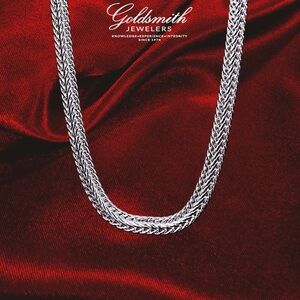 NEW GS 20” .925 Sterling Silver Byzantine Chain Necklace